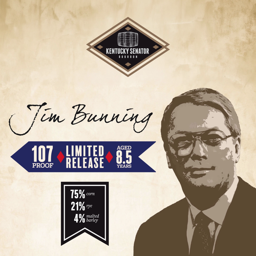 Kentucky Senator Release #7 Jim Bunning 8.5-Year 107 Proof Bourbon 750ml